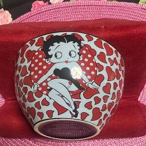 NEW Betty Boop Black Bowl with Red Chopsticks Set
